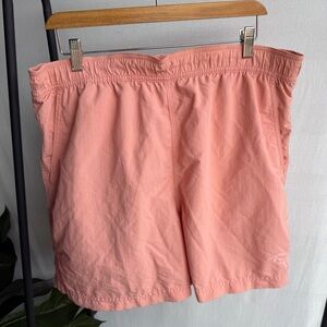 Caribbean Mens Swim Suit Trunks Bottoms Coral Peach Color / Size L